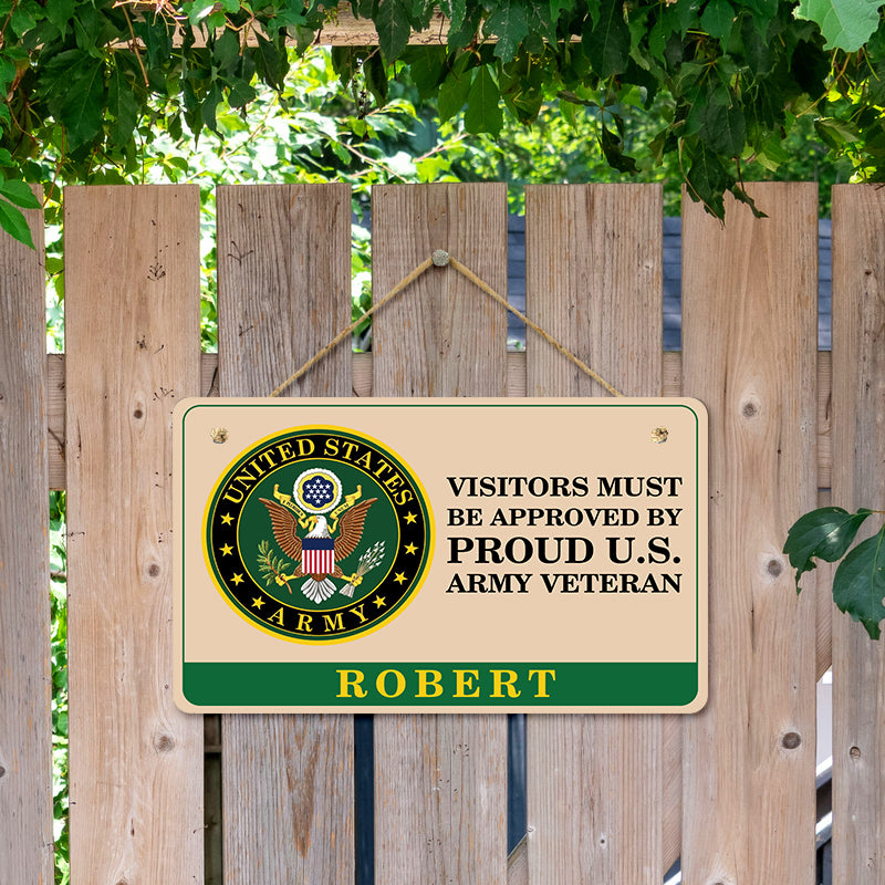 Door sign - Visitors must be approved