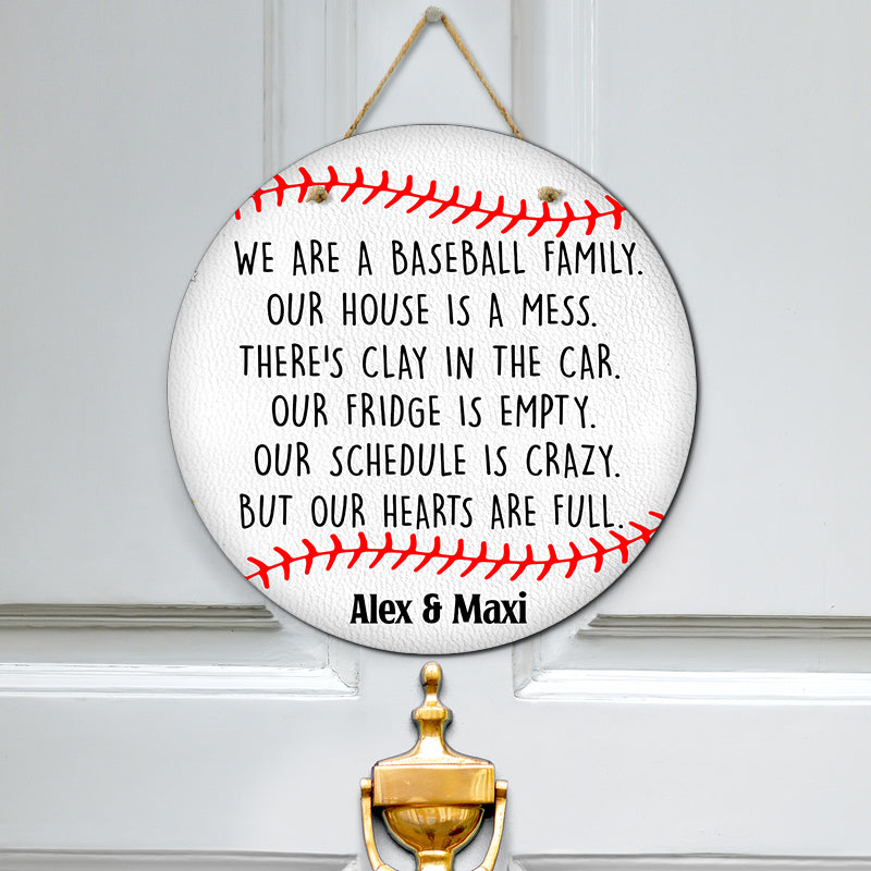 Door sign - Baseball Family
