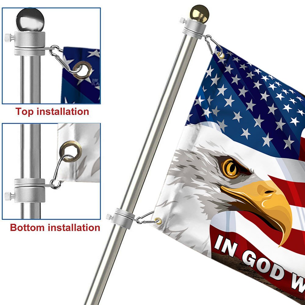 American Eagle In God We Trust Grommet Flag MBH155GFCT