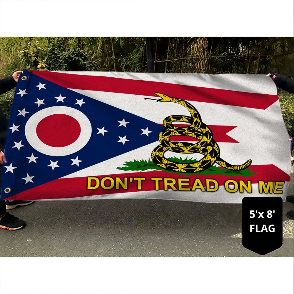 Ohio Grommet Flag Gadsden Don't Tread on Me LHA1766GFv3CT