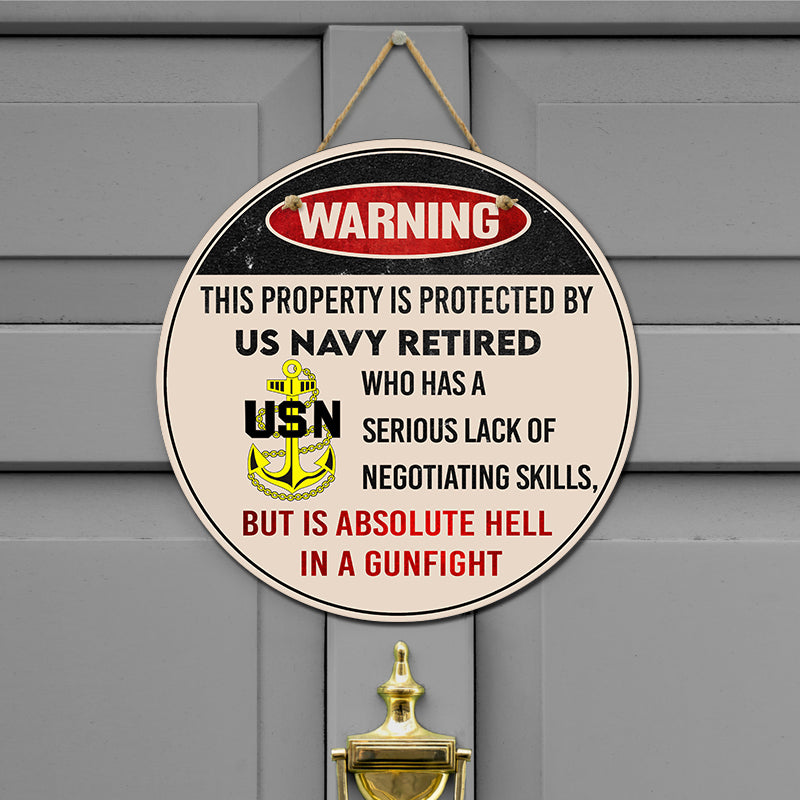 Door sign - Warning