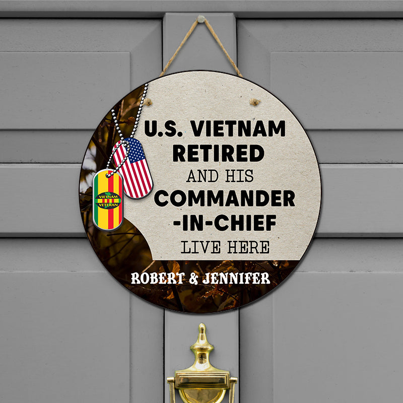 Door sign - For the veteran and his commander