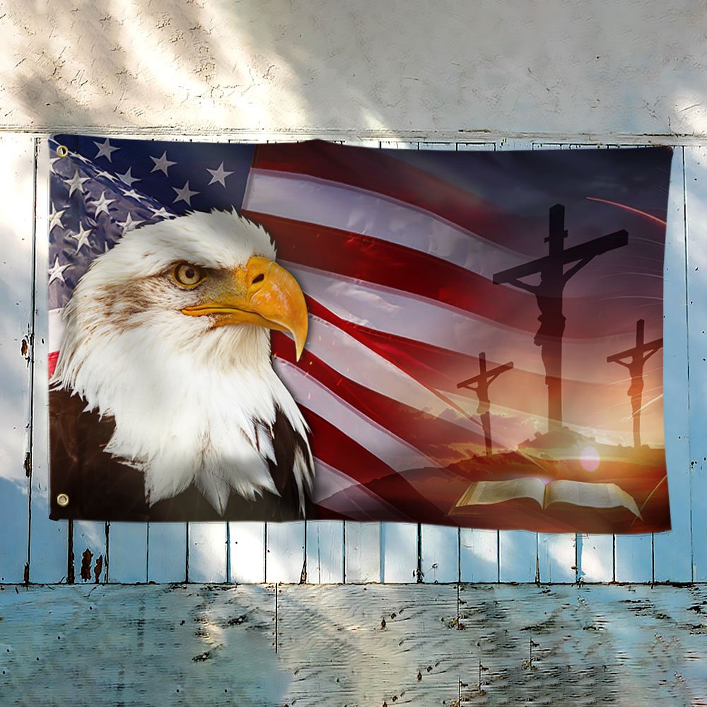 Patriotic Eagle Grommet Flag LHA1756GFCT