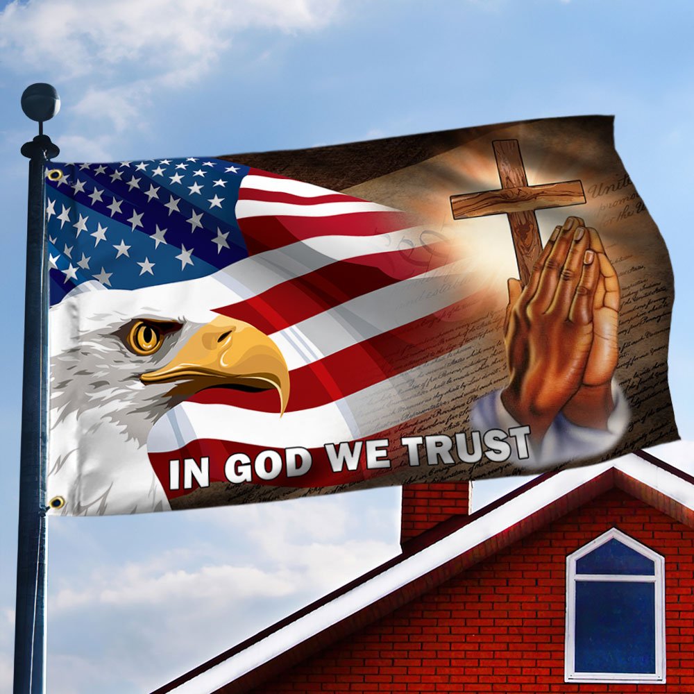 American Eagle In God We Trust Grommet Flag MBH155GFv2CT