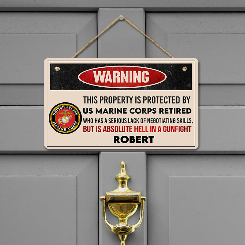 Door sign - Warning