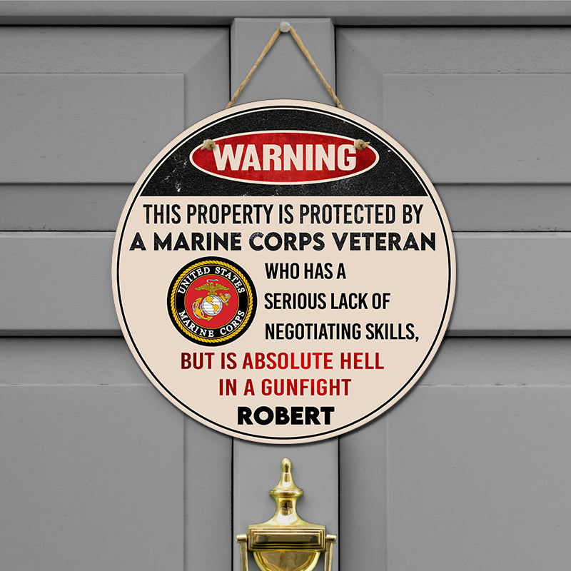 Door sign - Warning