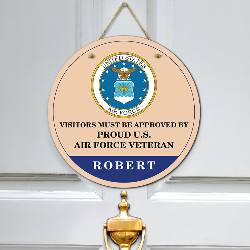 Door sign - Visitors must be approved