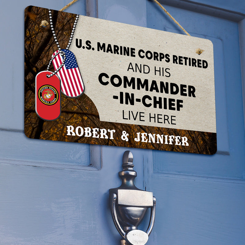 Door sign - For the veteran and his commander