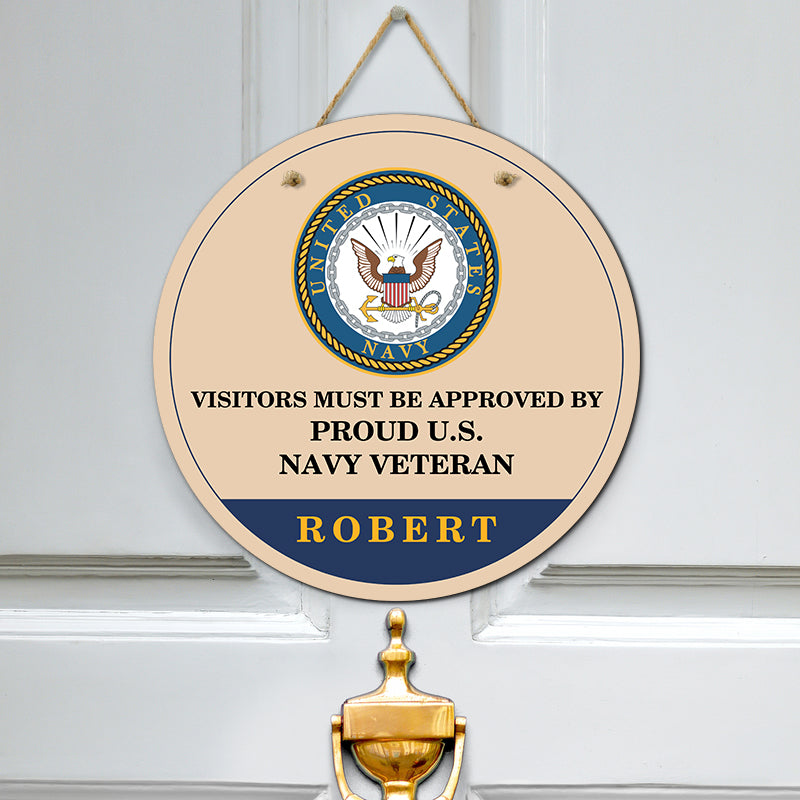 Door sign - Visitors must be approved