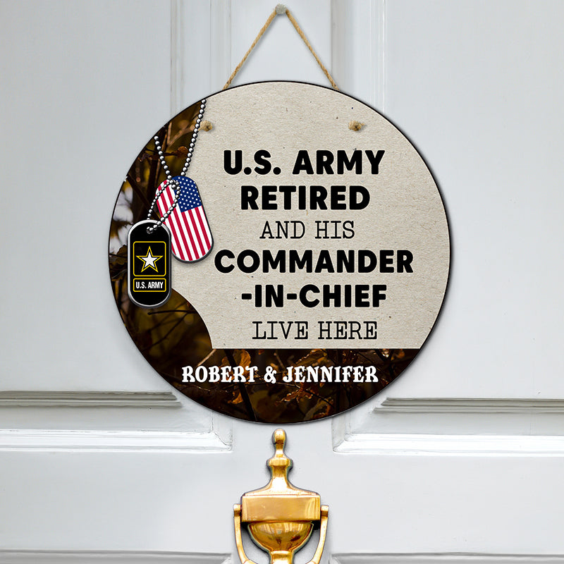 Door sign - For the veteran and his commander