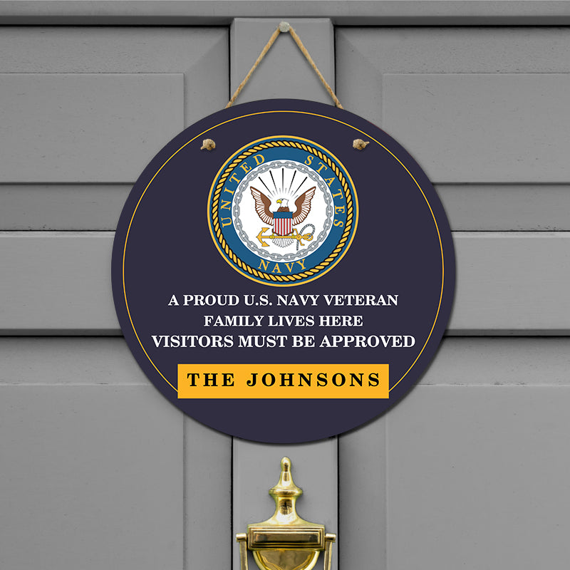 Door sign - A proud veteran family