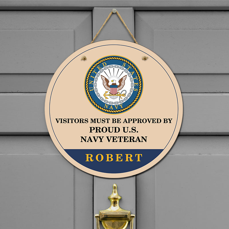 Door sign - Visitors must be approved