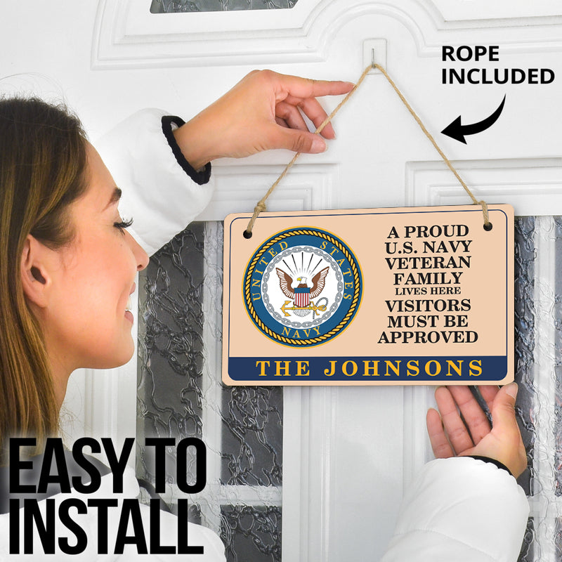 Door sign - Veteran family lives here