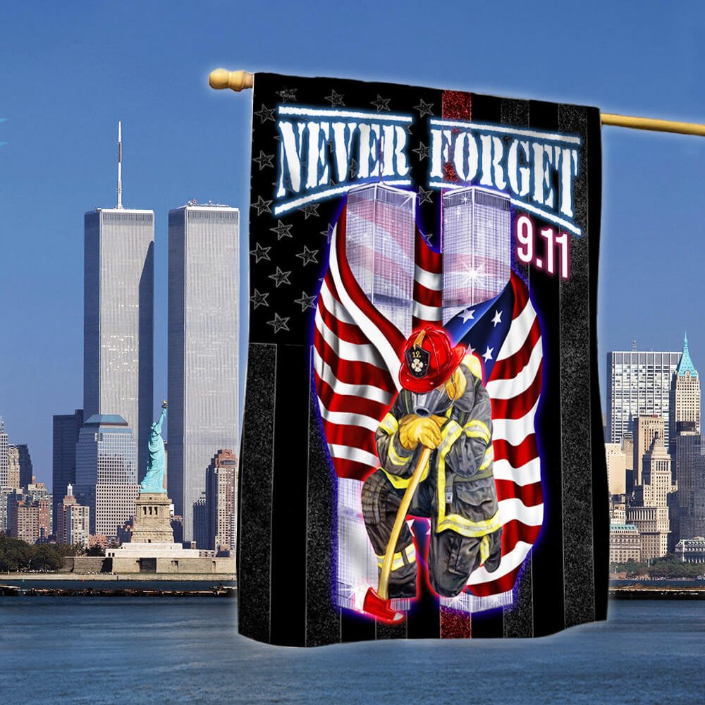9/11 Flag, Never Forget 911, Firefighter