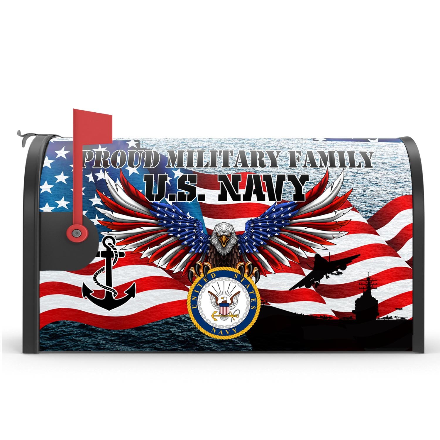 Proud Military Family U.S. Navy Veteran Mailbox Cover Magnetic MLN660MBCT