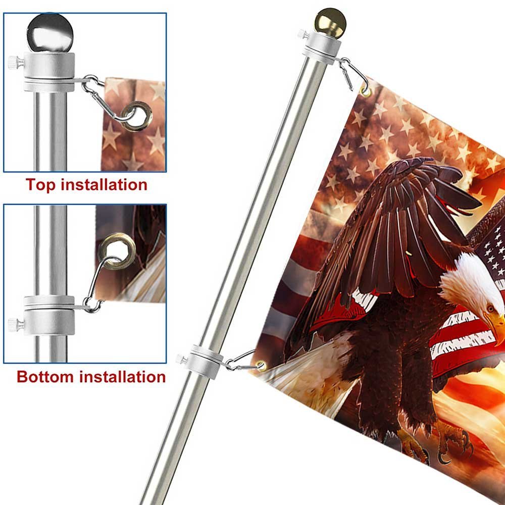 Patriotic Grommet Flag American Eagle Cross DBD3418GFCT