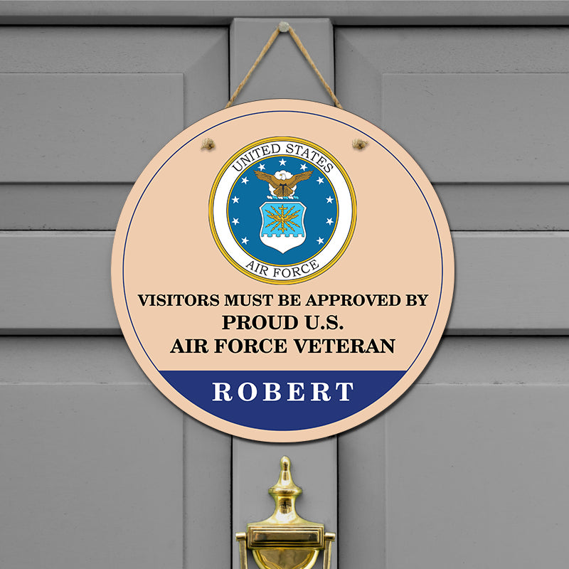 Door sign - Visitors must be approved