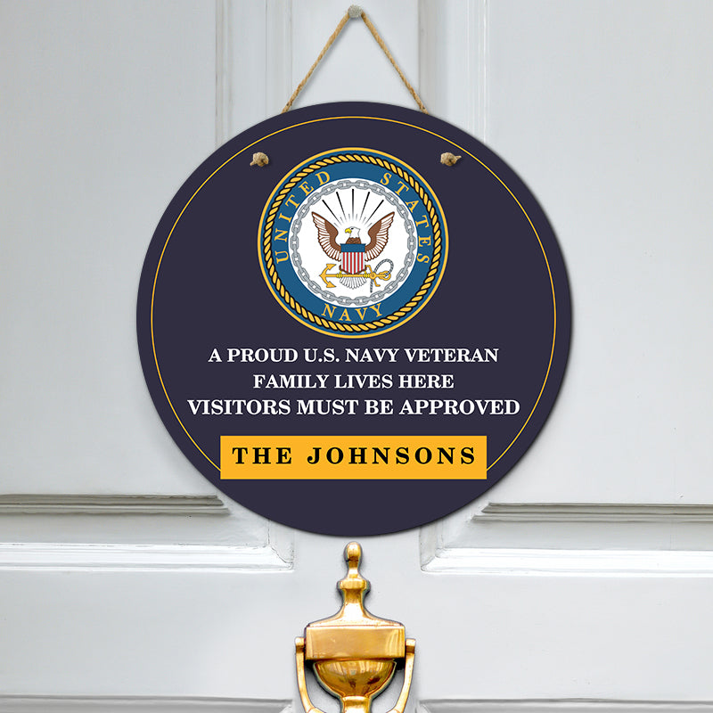 Door sign - A proud veteran family