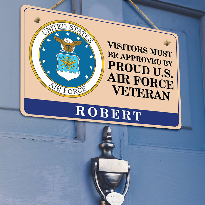 Door sign - Visitors must be approved