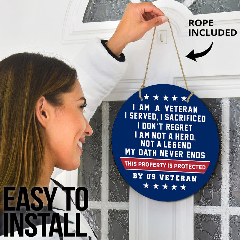 Door sign - This property is protected