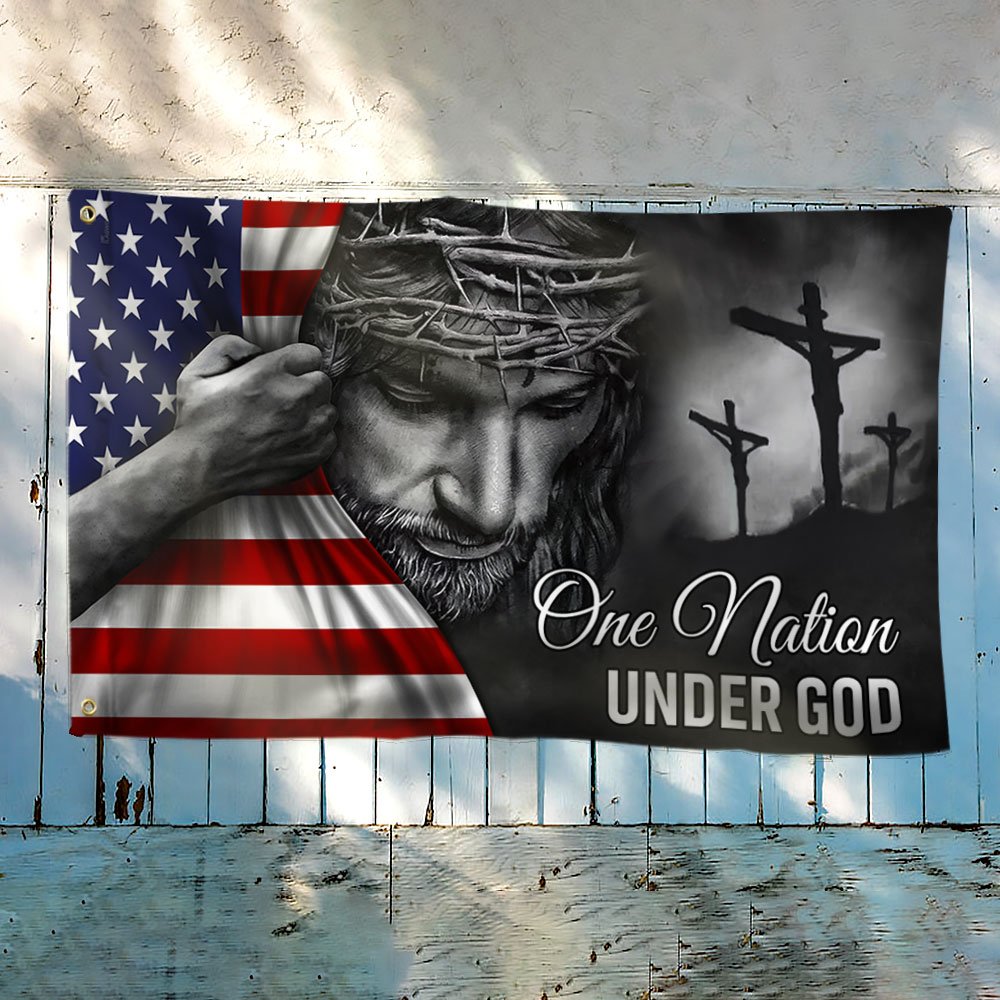 Jesus Flag One Nation Under God Grommet Flag