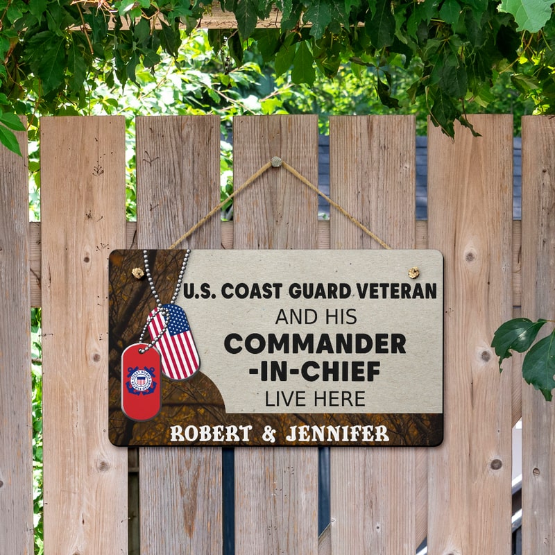 Door sign - For the veteran and his commander
