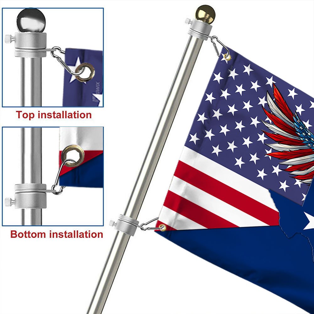 Texas Flag Texas American Eagle Grommet Flag