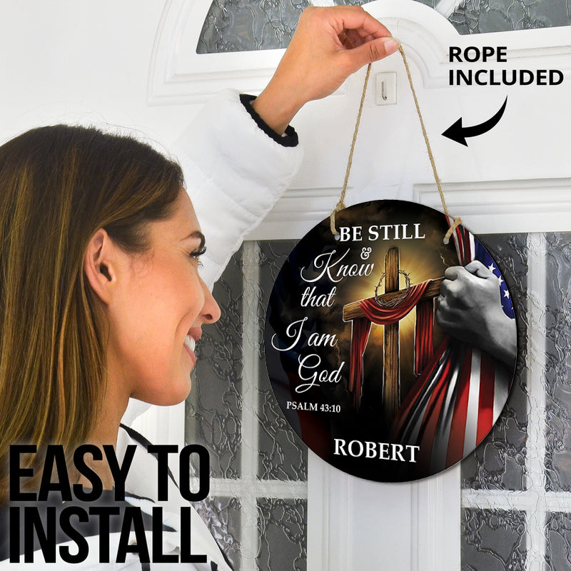 Door sign - Be still