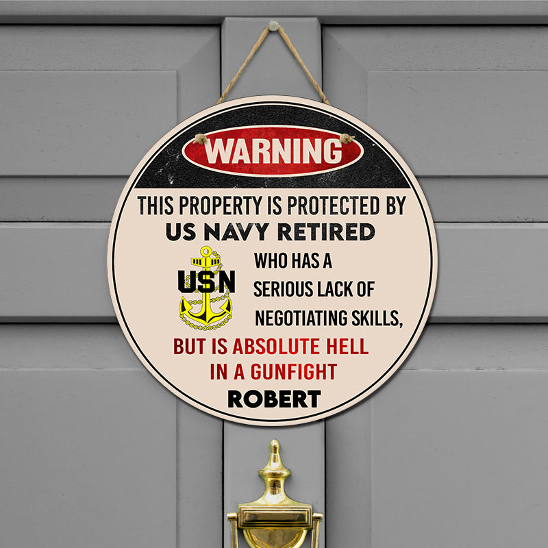 Door sign - Warning