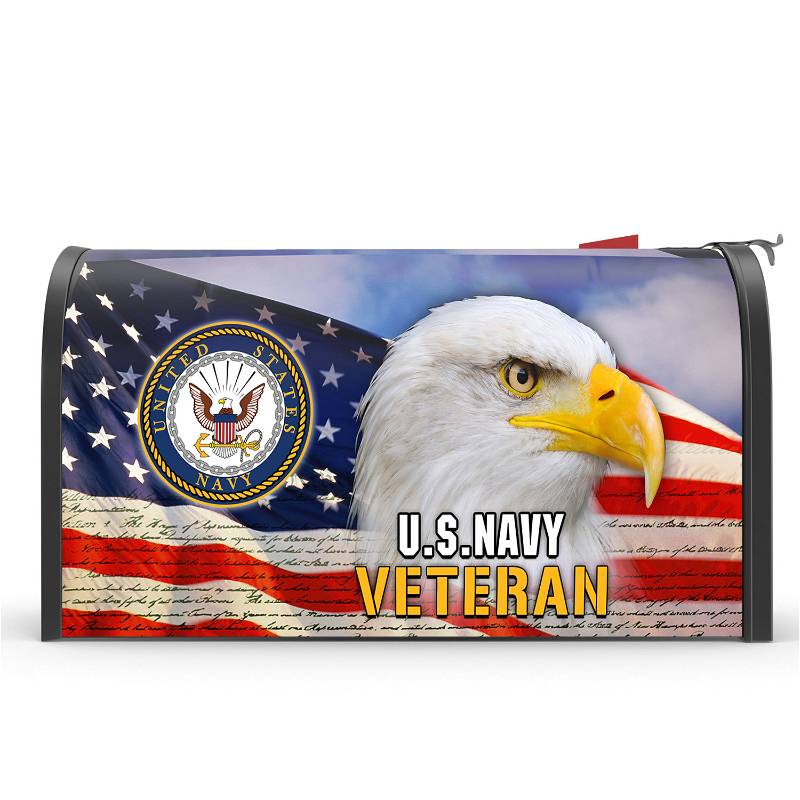U.S. Navy Veteran Eagle Mailbox Cover Magnetic MLN676MBCT