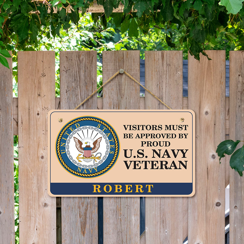 Door sign - Visitors must be approved