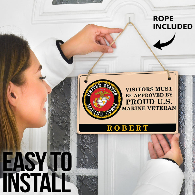 Door sign - Visitors must be approved