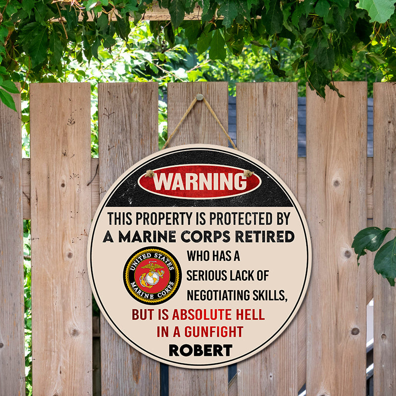 Door sign - Warning