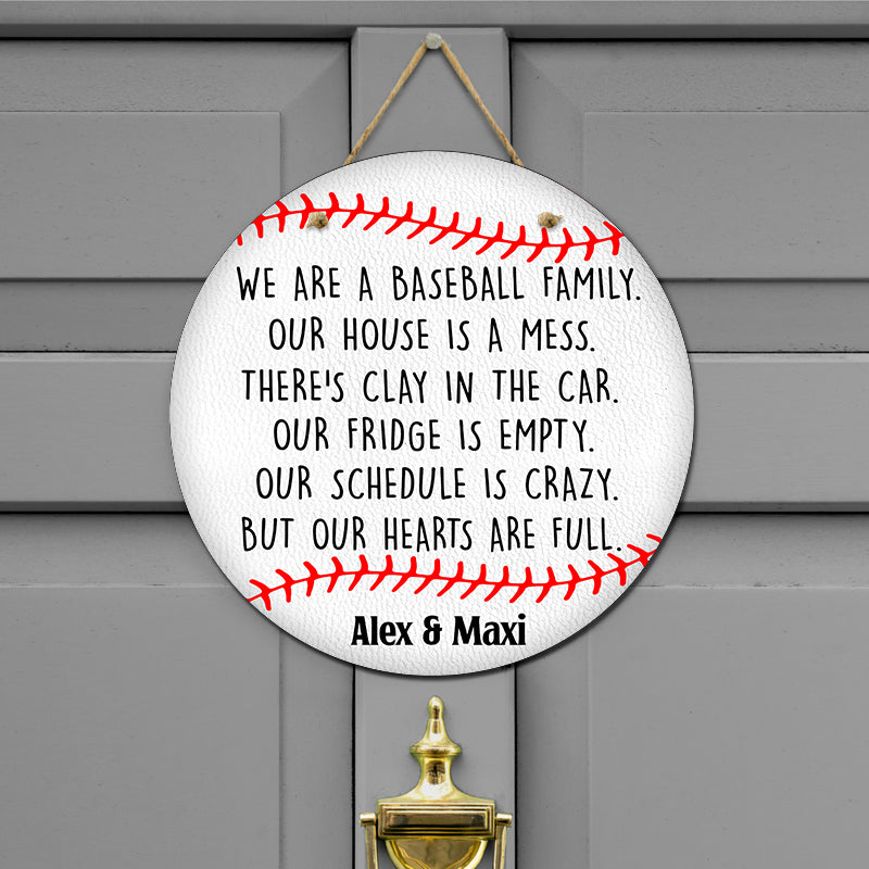 Door sign - Baseball Family