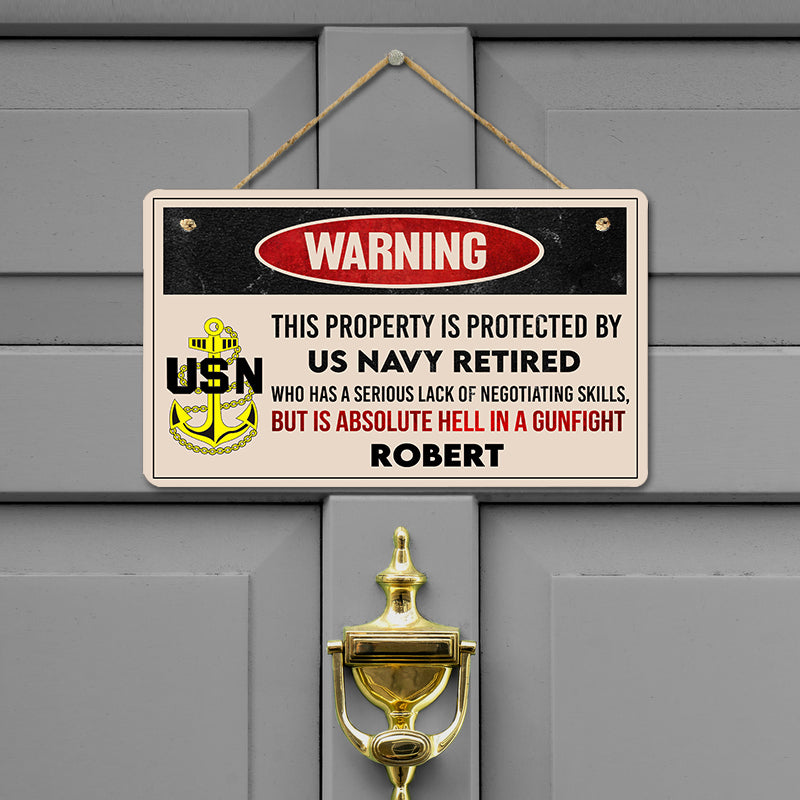 Door sign - Warning