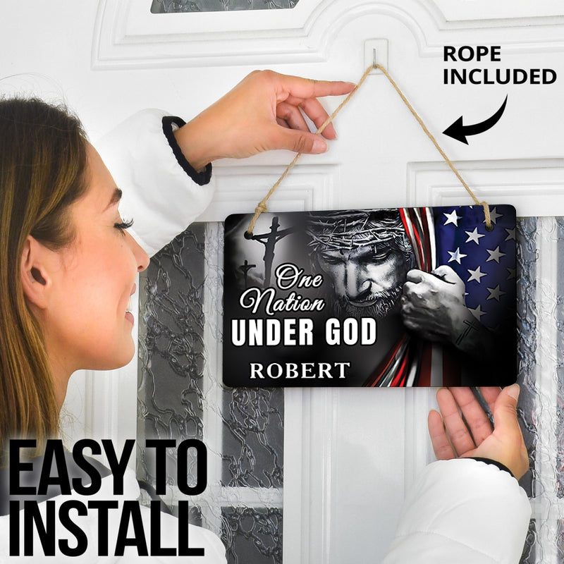 Door sign - One nation under God