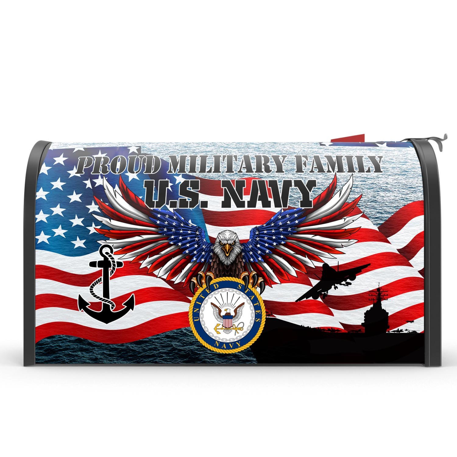 Proud Military Family U.S. Navy Veteran Mailbox Cover Magnetic MLN660MBCT