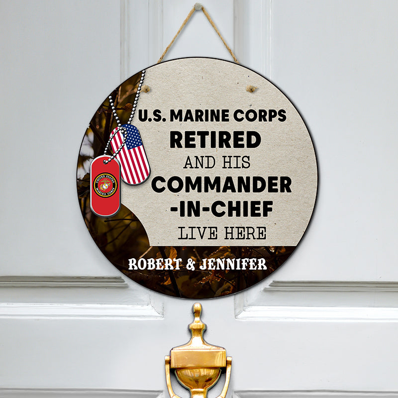 Door sign - For the veteran and his commander