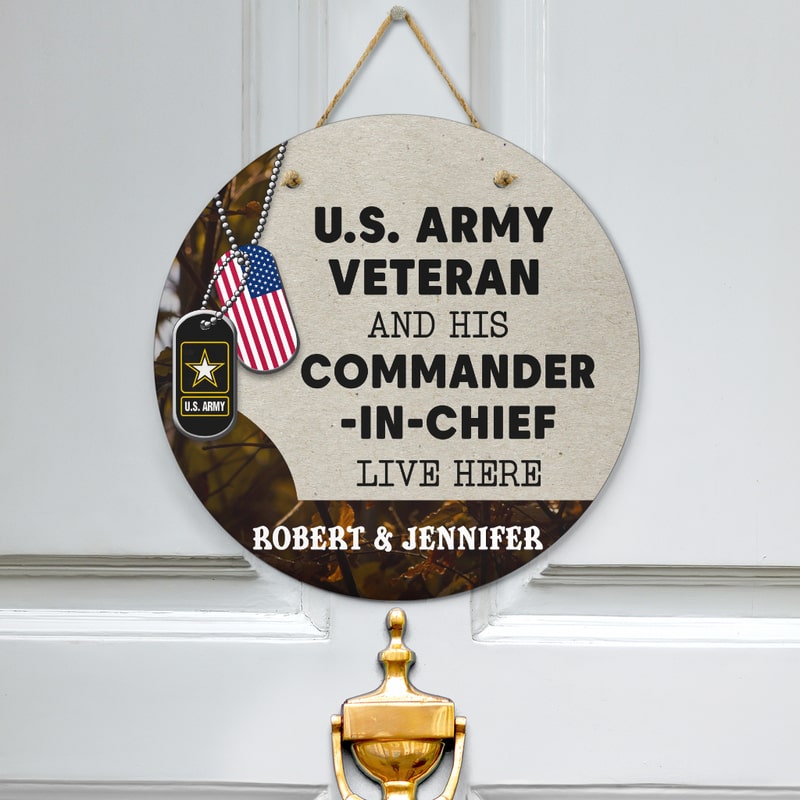 Door sign - For the veteran and his commander