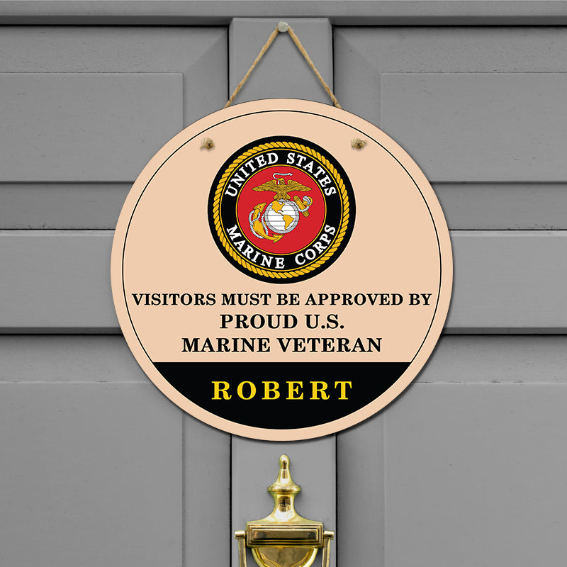 Door sign - Visitors must be approved