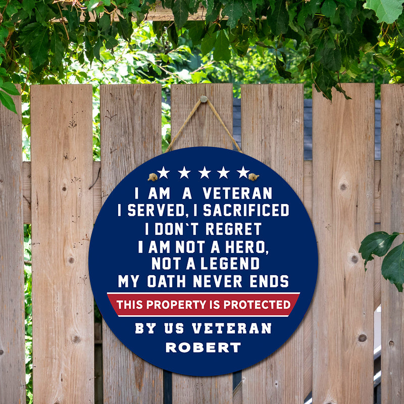 Door sign - This property is protected