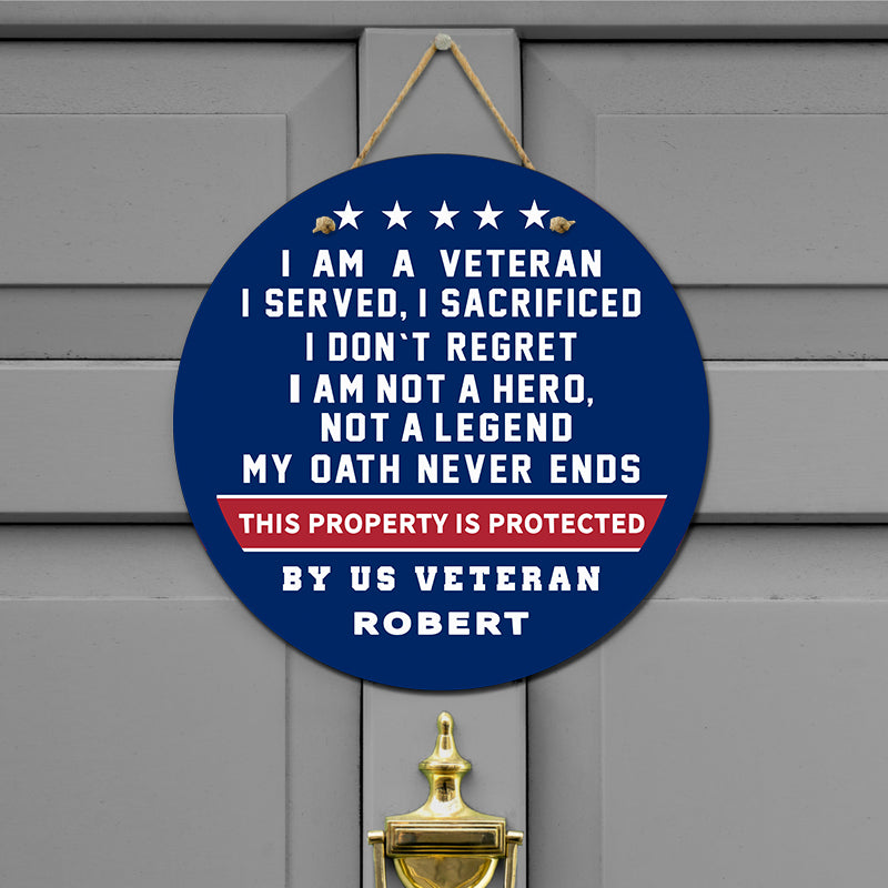 Door sign - This property is protected