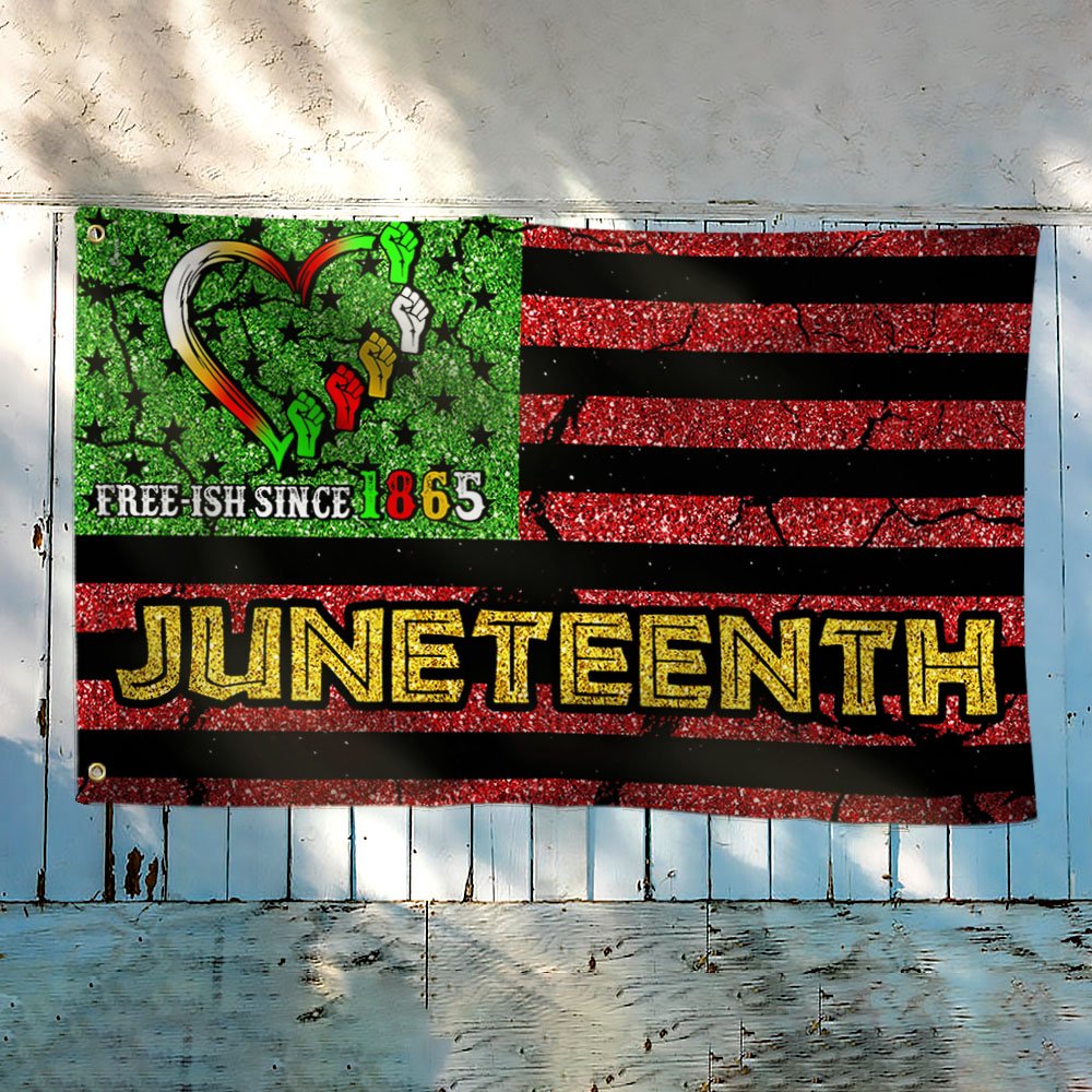 Juneteenth African Map, American U.S Flag THH3128GFv3CT