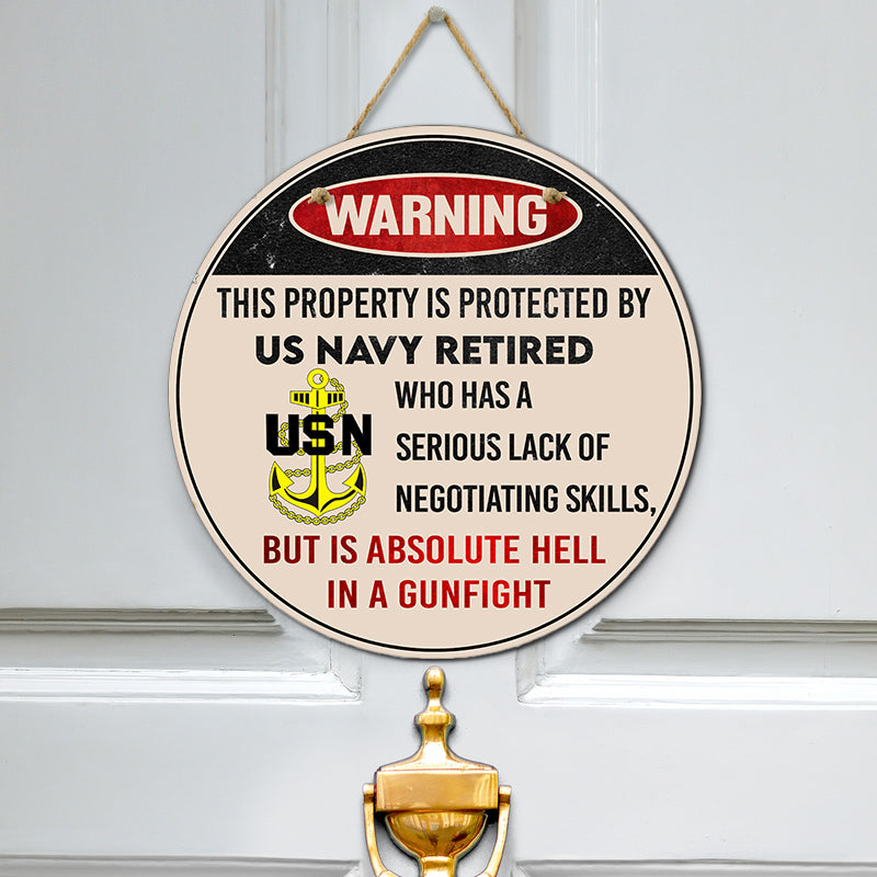 Door sign - Warning