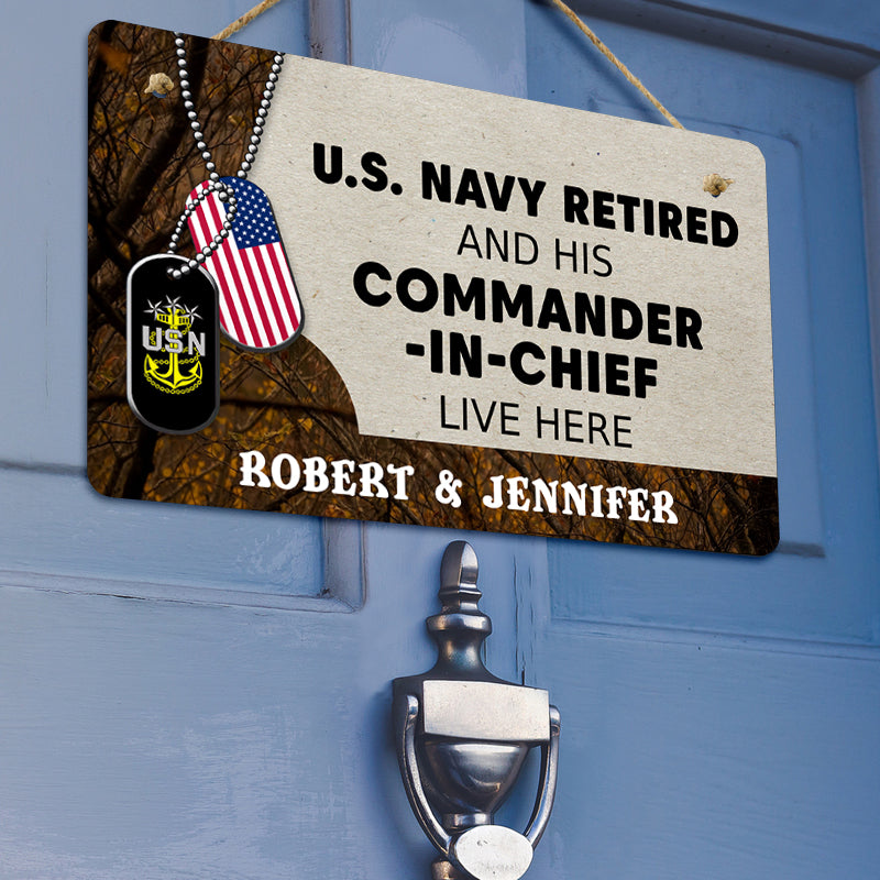 Door sign - For the veteran and his commander