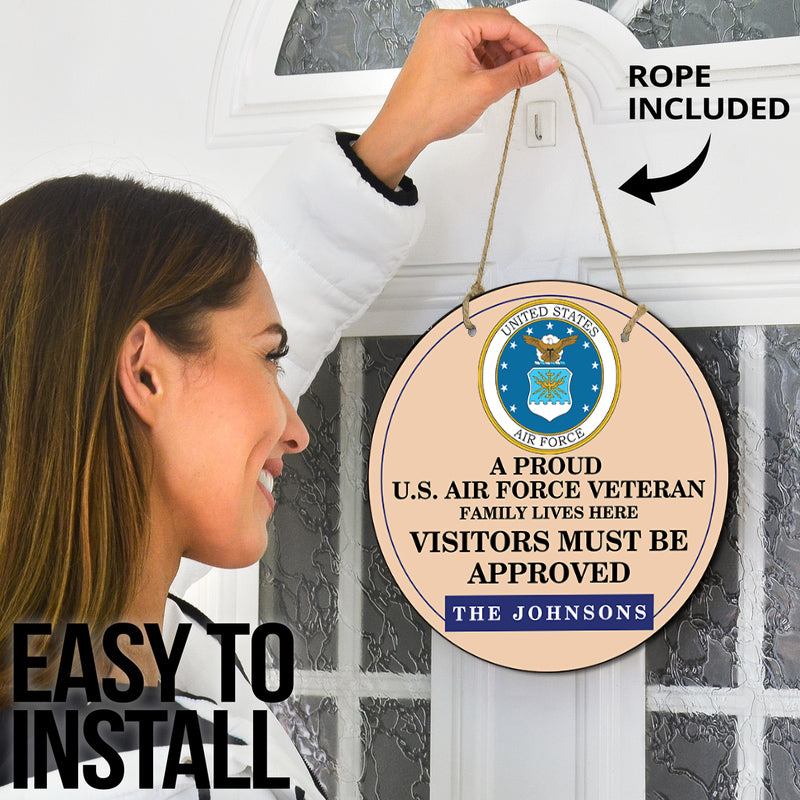 Door sign - Veteran family lives here