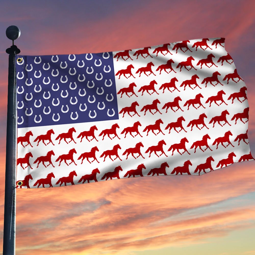 American Horse Grommet Flag