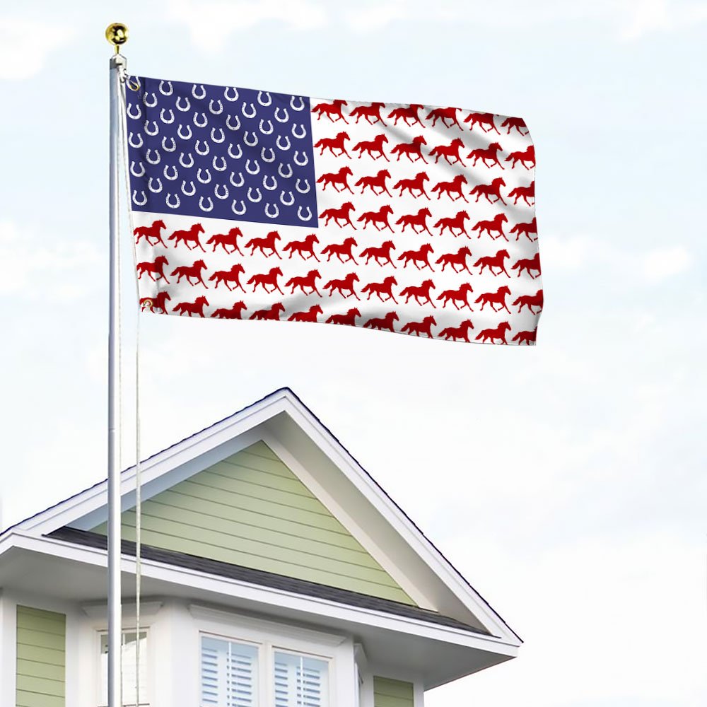 American Horse Grommet Flag
