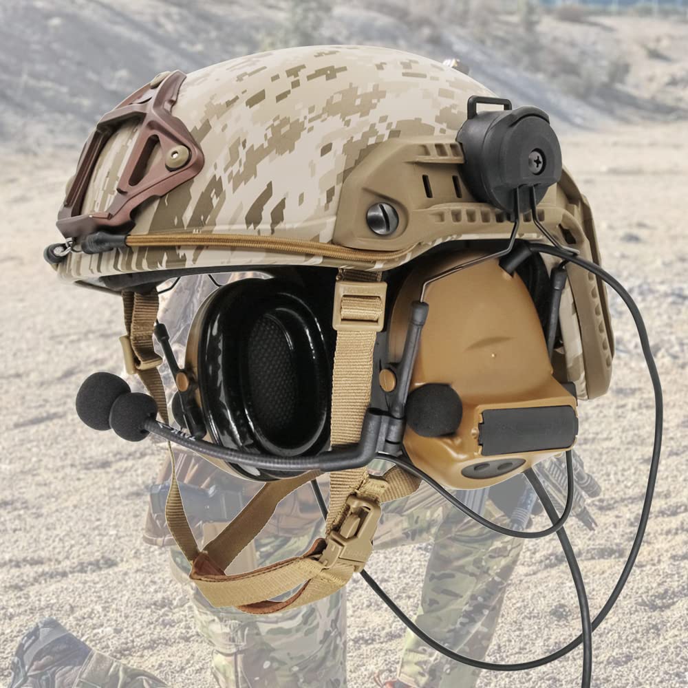 Tactical Headset with ARC Rail Adapter Hearing Protection with Gel Ear