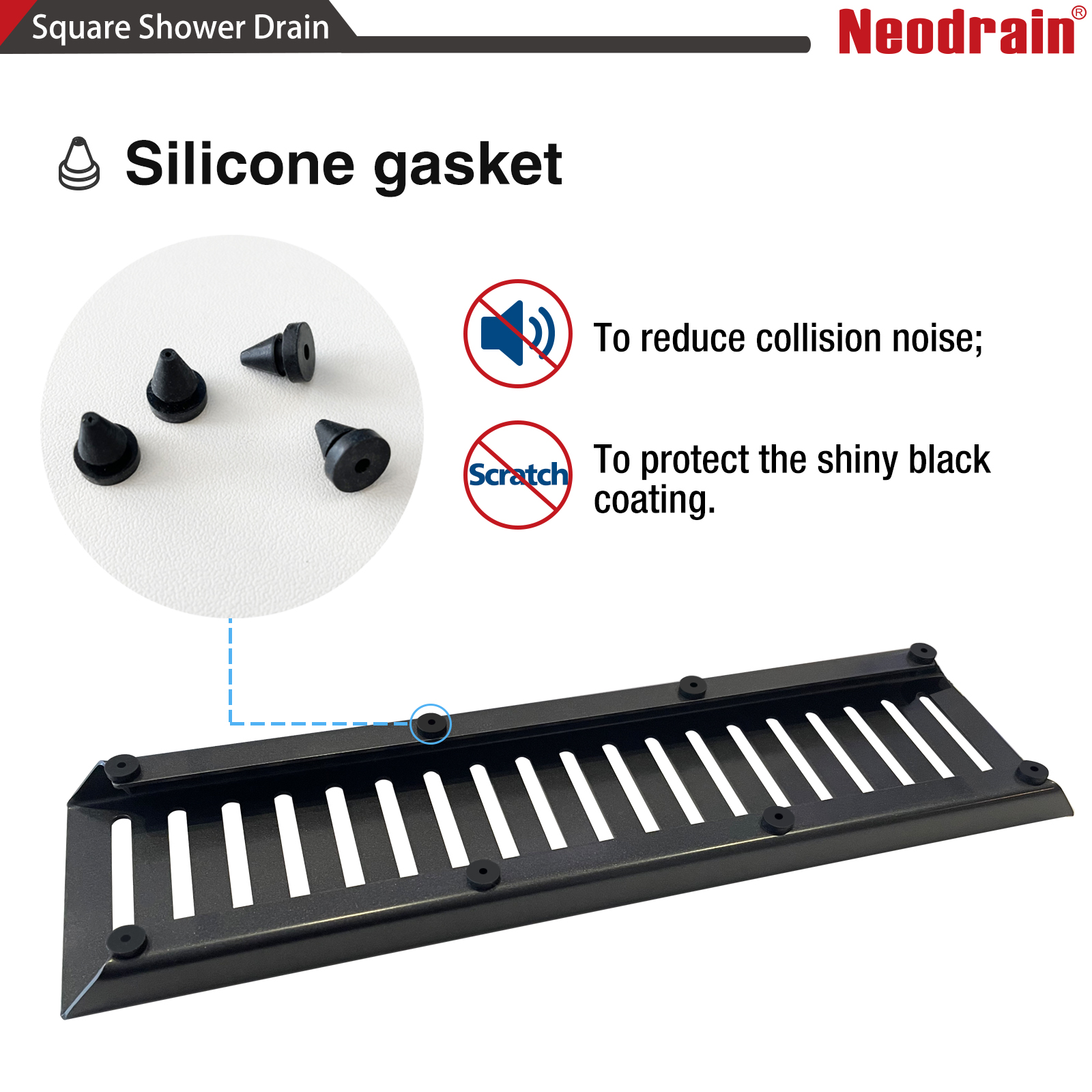 Silicone Gasket supporters for Neodrain 
